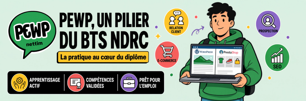 pewp la plateforme d'entrainemenent à wordpress et prestashop avec tutoriels